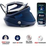 Tefal 8.1 Bar Yüksek Basınçlı Kireç Önleyicili Buhar Kazanlı Ütü - 3000W Turbo Güç, %99.9 Hijyen, Durilium Airglide Taban - Mavi - Beyaz