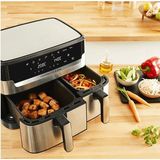 Tefal 8,3l Geniş Çift Hazneli 8 Ön Ayarlı Pişirme Programlı Premium Airfryer + Onerous Hassas Tartı - Siyah