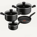 Tefal 9 Parça Dark Stone Dayanıklı Mineral Kaplama Tencere Tava Seti