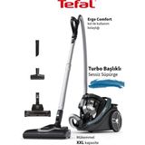 Tefal 900W Turbo Başlıklı Sessiz Silence Force Cyclonic Effitech Animal Toz Torbasız Elektrikli Süpürge 900W - Siyah