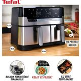 Tefal Aile Boyu Çift Hazneli 8 Otomatik Programlı Premium 8,3L Yağsız Fritöz, Ekstra Çıtır Teknolojisi + Onerous Mutfak Tartısı