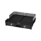 Tefal BBQ Family TG800N10 elektrikli masa ızgarası, 2 ayrı ızgara yüzeyi, 2 termostat, yapışmaz kaplamalı alüminyum döküm ızgara plakaları, bulaşık makinesinde yıkanabilir, ekstra derin oluklu, siyah