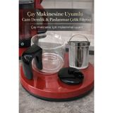 TEFAL Bj2001 My Tea Çay Makinesi Siyah Renkli Uyumlu Cam Demlik + FİLİTRE (Muadil)