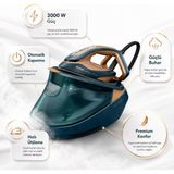 Tefal Buhar Kazanlı Ütü 9 Bar Profesyonel Güç | 3000 W, 750 G Şok Buhar, LED Işıklı Uç, Durilium Taban, Siyah-Altın - Siyah - Altın