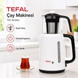 Tefal Cam Demlikli Elektrikli Çay Makinesi 1.9 Litre Geniş Hazneli Pratik Çaycı Su Isıtıcı Sağlıklı Demlik Damlatmaz Servis - Beyaz