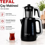 Tefal Cam Demlikli Elektrikli Çay Makinesi Çaycı 1.9 Litre Geniş Hazneli Su Isıtıcı Kettle - Otomatik Kapanma - Şeffaf Demlik, Sıcak Tutma ve Gizli Rezistans - Siyah