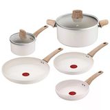Tefal Cera Brıght On 7 Adet. Seramik Set (Tava 20/24/28Cm, Güveç 16Cm Ve Tencere 24Cm + Kapak), Go Ceram Yapışmaz Kaplama, Geri Dönüştürülm�