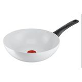 Tefal Ceramic Control İndüksiyonlu Wok Tava 28 Cm, Güvenli Seramik Conta, İdeal Kızartma Sıcaklığında Termal Sinyal, Temizlemesi Kolay, Her Tür Sobaya Uygun, Beyaz, C41719