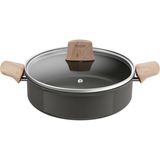 Tefal Ceramic Renew 24 CM Siyah Kısa Tencere