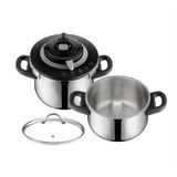 Tefal Clipso+ Chef 4 Programlı 4.5+6 lt Gümüş Düdüklü Tencere
