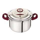 Tefal Clipso Plus Precision 6 lt Kırmızı-Beyaz Çelik Düdüklü Tencere