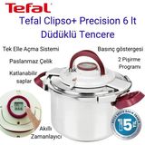 Tefal Clipso+ Precision 6 Lt Düdüklü Tencere + Dijital Hassas Mutfak Tartısı - Krem Rengi