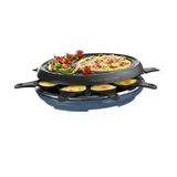 Tefal Colormania Raclette Izgara Ve Krep İçin 3'Ü 1 Arada Raclette Makinesi, Yapışmaz Kaplama, Easy Plus, 8 Kase, Bulaşık Makinesinde Yıkanabilir, 1050 W, Çelik Mavisi Re310401