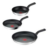 Tefal Comfort Max 3 Adet Tava Seti, Power Resist Sızdırmazlık, Thermo-Signal, Thermo-Fusion Taban, Her Tür Ocak İçin, Ergonomik, Rahat Kulp, Kolay Temizlenebilir, Paslanmaz Çelik, G7263s04