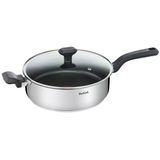 Tefal Comfort Max Sote Tavası 26 Cm + Cam Kapak, İndüksiyon, Yüksek Kaliteli Paslanmaz Çelik, Yapışmaz Kaplama, Thermo-Spot Sıcaklık Göstergesi, Isı Yalıtımlı Sap G7263344