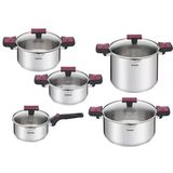 Tefal Cook & Clip G723sa74 Tencere Seti 10 Parça, Tencere 18/20/24 Cm, Tencere 22Cm, Yuvarlak 16Cm, Damlama Kapakları