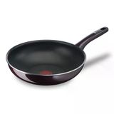 Tefal D52219 Yoğun Dirençli Wok Tava 28 Cm | Yapışmaz Kaplama | Alev Koruması | Dayanıklı | Termo Sinyal | İdeal Şekil | Kolay Temizlik | Elbette | Bordo Kırmızısı