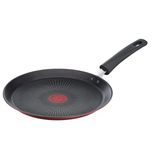 Tefal Daily Chef G2733802 Krep Tavası, Kırmızı, 25 Cm, Dayanıklı, Dayanıklı, Kolay Temizlenir, Yapışmaz Kaplama, Termo Sinyal, Sağlıklı Pişirme, Fransa Malı, İndüksiyon