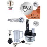 Tefal Dilimleyici ve Rende 4 Bıçaklı Powelix 1500W Güç 1,5 Litre Cam Hazneli Mutfak Robotu - Siyah