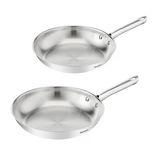 Tefal Duetto Tava Seti, 2 Parça. 24/28 Cm, Yalıtımsız, Kalın Isı Difüzyon Tabanı, Konforlu Sap, Dayanıklı, Her Türlü Sobaya Uygun, Paslanmaz Çelik, B866s234