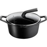 Tefal E23244 Delicio 20 cm - 2100123565 Döküm Derin Tencere Yapışmaz Kaplama ile Şık Tasarım - Siyah