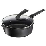 Tefal E24933 Sağlam Döküm Alüminyum Sote Tavası 26 Cm Kapaklı, Kolay Temizlenebilir, Yapışmaz Kaplama, Termal Sinyal Sıcaklık Göstergesi, Bulaşık Makinesinde Yıkanabilir, İndüksiyona Uygun, Siyah