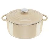 Tefal E25904 Lov Tencere 25 Cm | Geri Kazanılmış Dökme Demir | Optimum Isı Depolama | Her Türlü Soba İçin | İndüksiyona Uygun | 250°C'ye Kadar Fırına Uygun | Bulaşık Makinesinde Yıkanabilir | Bej