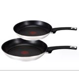 Tefal E30 Jamie Oliver Tava Seti İndüksiyon 2 Parça -Set22- Küçük Tava 20 Cm + Kızartma Tavası 26 Cm, Yapışmaz Kaplamalı, Küçük Evler İçin, Cam Kapaksız