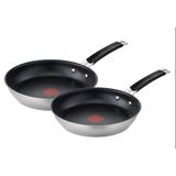 Tefal E51292 Jamie Oliver 2 Parçalı Tava Seti | 24 Ve 28 Cm Tavadan Oluşur | Yapışmaz Kaplama | Elbette | Termo Sinyal | Perçinli Sap | İndüksiyona Uygun | Sağlıklı Pişirme | Paslanmaz Çelik