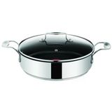 Tefal E85705 Jamie Oliver Paslanmaz Çelik Servis Tavası, Kapaklı, Yapışmaz Kaplama, İndüksiyona Uygun, 25 Cm