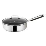 Tefal E85717 Jamie Oliver Tava Seti 2 Parçalı, Kızartma Tavası 20 Ve 26 Cm, Yapışmaz Kaplamalı İndüksiyon Tavaları, Paslanmaz Çelik Tava, 3 Keçe Tava Koruyucusu Dahil