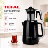 Tefal Elektrikli Çay Makinesi Cam Çaydanlık Şarjlı Standlı Çay Seti 1.9 L Kettle Uyumlu Gizli Rezistanslı - Sıcak Tutma, Damlatmaz Servis ve 360° Döner Taban - Siyah