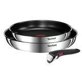 Tefal Emotion Ingenio Tava Seti, 3 Parça, İndüksiyon, Paslanmaz Çelik, 24/28 Cm, Kulplu, Gümüş