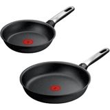 Tefal Expertise+ 5x 2'li Düz Tava Seti 20/26 cm Titanyum Yapışmaz Taban Siyah Renk