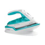 Tefal Freemove Air Kablosuz Buharlı Ütü, 2400 W, 25 G/Dk Sürekli Buhar, 115 G/Dk Şok Buhar, Kablosuz Ütü, Kolay Şarj, Damlama Önleyici, Otomatik Kapanma, Turkuaz/Beyaz, Fv6520