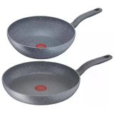 Tefal G13410 Cook Sağlıklı İndüksiyon Tava Seti - Wok 28Cm Ve Tava 30Cm Set, Tüm Ocak Tipleri, Bulaşık Makinesinde Yıkanabilir, Yapışmaz Kaplama, Kızartma Tavası, G13, Gri
