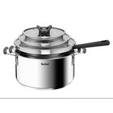 Tefal G7376s Opti'space Tencere Seti 6 Parça | Tencere 16 Cm (Kapak Dahil) | Tencereler 20/24 Cm (Kapak Dahil) | Paslanmaz Çelik | Termofüzyon Zemin | Her Türlü Soba İçin | İndüksiyon | Gri
