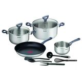 Tefal Günlük Aşçı 11 Adet. Tencere Seti Paslanmaz Çelik - Cam Kapaklı Tencere Ve Tavalar, İndüksiyona Uygun, Her Tür Ocak İçin, Yapışmaz, Bulaşık Makinesinde Yıkanabilir, Fırına Uygun, G713sb