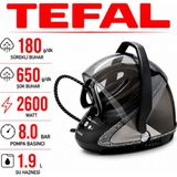 Tefal GV9620 Pro Express Ultimate Care Buhar Kazanlı Ütü 2600 Watt 180 gr Sürekli 650 gr Şok Buhar Güçlü Performans Çıkarılabilir Su Haznesi Kireç Önleme ve Pratik Kullanım
