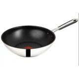 Tefal H80519 Jamie Oliver Paslanmaz Çelik Wok Tava Wok 28 Cm, Yapışmaz Kaplamalı İndüksiyon Tavası, İndüksiyon Ocakları İçin De Kızartma Tavası