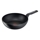 Tefal Hard Titanium Pro Wok Tava 28Cm, Yapışmaz Kaplama, İdeal Kızartma Sıcaklığında Termal Sinyal, Her Türlü Sobaya Uygun, İndüksiyona Uygun, Siyah, G28919