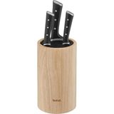 Tefal Ice Force Ahşap Standlı 3'lü Bıçak Seti - Siyah - Standart