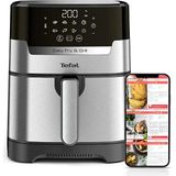 Tefal Ikisi Birarada 8 Programlı Zamanlayıcılı Premium Yağsız Fritöz Airfryer, Hava ile Kızartma & Izgara, Onerous Mutfak Tartısı Hediye - Gri