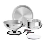 Tefal Ingenio Comfort Max 8 Adet Tencere Seti, Ekstra Güçlü Taban, Yalıtımsız, Yerden Tasarruflu, Termo Sinyal, Tüm Ocak Tipleri İçin, Güvenli Tutuş, Zahmetsiz Temizlik, Paslanmaz Çelik, L968s834