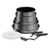 Tefal Ingenio Daily Chef On Tencere Seti, 10 Parça, Tavalar, Tencereler, İndüksiyon, Dayanıklı Yapışmaz Kaplama, İstiflenebilir, Bulaşık Makinesinde Yıkanabilir