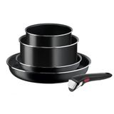 Tefal Ingenio Easy Cook & Clean - Gazlı, Elektrikli Ve Cam Seramik Ocaklar İçin Çıkarılabilir Saplı, İstiflenebilir, Yapışmaz Kaplamalı, Termal Sinyalli 5 Parçalı Tencere Seti