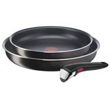 Tefal Ingenio Easy Plus Tava Seti, 24/28 Cm, Çıkarılabilir Sap, İstiflenebilir, Yapışmaz Kaplama, İndüksiyon Hariç Tüm Ocak Türleri İçin, L1509202