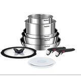 Tefal Ingenio Emotion 10 Parçalı Set, Tencere Ve Tava Seti, Paslanmaz Çelik, İstiflenebilir, İndüksiyon, Kolay Temizlik, Yapışmaz Kaplama, Isı Göstergesi, L897sa74
