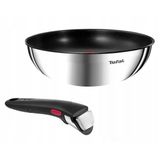 Tefal Ingenio Emotion Çıkarılabilir Saplı Wok Tava, Çap 26 Cm, Yapışmaz Kaplama, 2 Parça