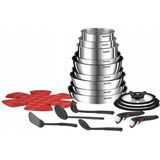 Tefal Ingenio Emotion Tava Seti, 22 Parça, 9 Tava, 3 Kapak, 2 Kulp, 4 Ayırıcı, 4 Spatula, Paslanmaz Çelik (L897sm74)